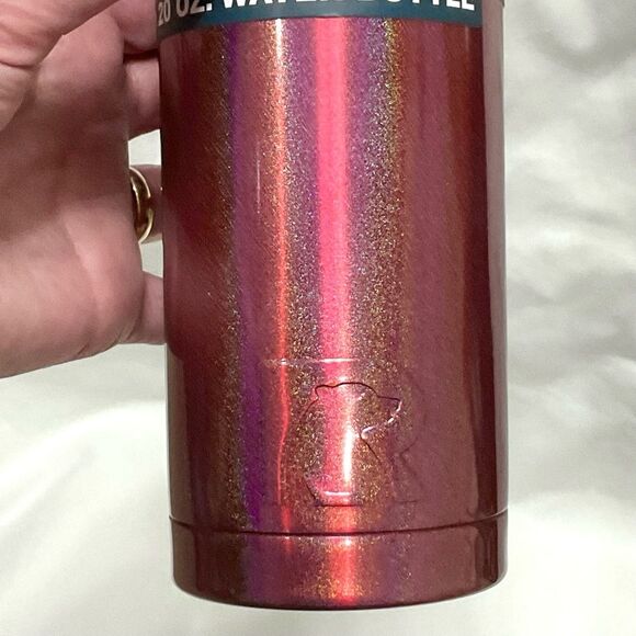 RTIC Lava Red Water Bottle 20oz Red Sparkle New Hot Cold Drinks Reuse - Picture 4 of 8